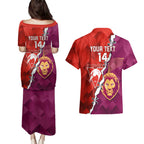 Custom Swans And Lions Football Couples Matching Puletasi and Hawaiian Shirt 2024 Go Champions Final Dynamic Version