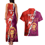 Custom Swans And Lions Football Couples Matching Tank Maxi Dress and Hawaiian Shirt 2024 Go Champions Final Dynamic Version