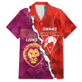 Custom Swans And Lions Football Family Matching Off The Shoulder Long Sleeve Dress and Hawaiian Shirt 2024 Go Champions Final Dynamic Version