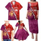 Custom Swans And Lions Football Family Matching Puletasi and Hawaiian Shirt 2024 Go Champions Final Dynamic Version