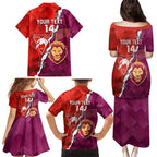 Custom Swans And Lions Football Family Matching Puletasi and Hawaiian Shirt 2024 Go Champions Final Dynamic Version