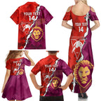 Custom Swans And Lions Football Family Matching Summer Maxi Dress and Hawaiian Shirt 2024 Go Champions Final Dynamic Version