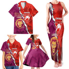 Custom Swans And Lions Football Family Matching Tank Maxi Dress and Hawaiian Shirt 2024 Go Champions Final Dynamic Version