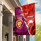 Custom Swans And Lions Football Garden Flag 2024 Go Champions Final Dynamic Version
