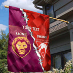 Custom Swans And Lions Football Garden Flag 2024 Go Champions Final Dynamic Version