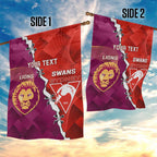 Custom Swans And Lions Football Garden Flag 2024 Go Champions Final Dynamic Version