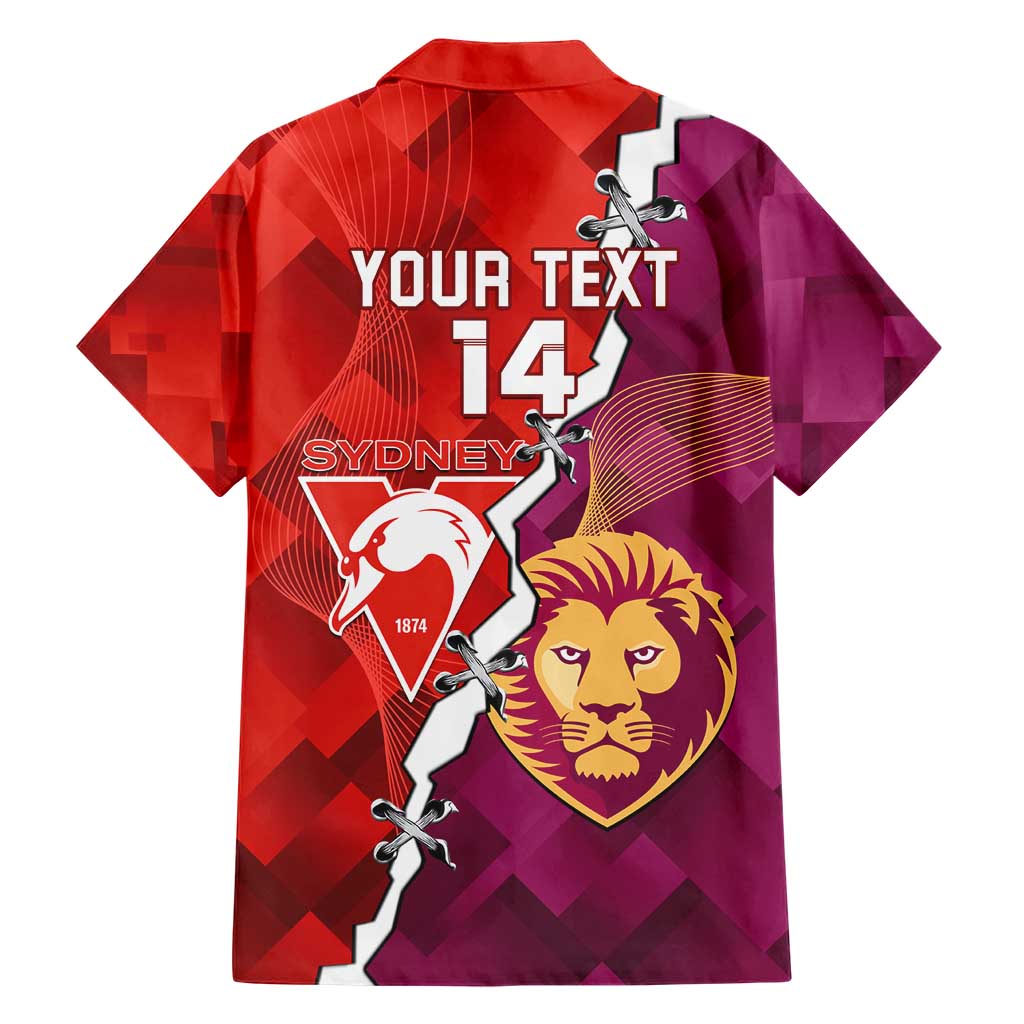 Custom Swans And Lions Football Hawaiian Shirt 2024 Go Champions Final Dynamic Version