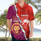 Custom Swans And Lions Football Hawaiian Shirt 2024 Go Champions Final Dynamic Version