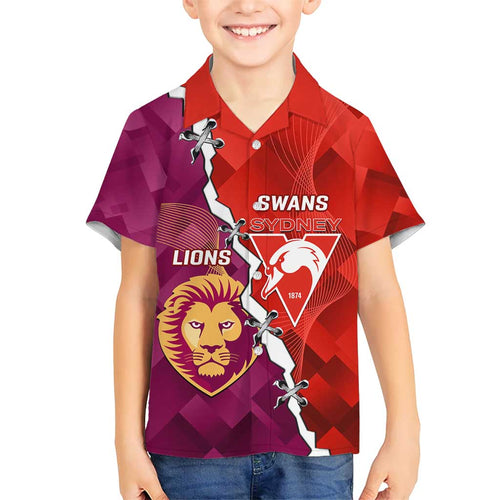 Custom Swans And Lions Football Hawaiian Shirt 2024 Go Champions Final Dynamic Version