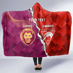 Custom Swans And Lions Football Hooded Blanket 2024 Go Champions Final Dynamic Version