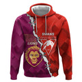 Custom Swans And Lions Football Hoodie 2024 Go Champions Final Dynamic Version