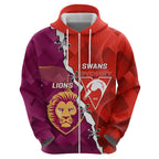Custom Swans And Lions Football Hoodie 2024 Go Champions Final Dynamic Version