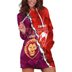 Custom Swans And Lions Football Hoodie Dress 2024 Go Champions Final Dynamic Version