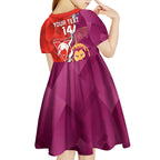 Custom Swans And Lions Football Kid Short Sleeve Dress 2024 Go Champions Final Dynamic Version