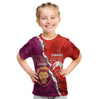 Custom Swans And Lions Football Kid T Shirt 2024 Go Champions Final Dynamic Version