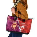 Custom Swans And Lions Football Leather Tote Bag 2024 Go Champions Final Dynamic Version