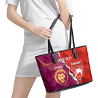 Custom Swans And Lions Football Leather Tote Bag 2024 Go Champions Final Dynamic Version