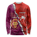 Custom Swans And Lions Football Long Sleeve Shirt 2024 Go Champions Final Dynamic Version