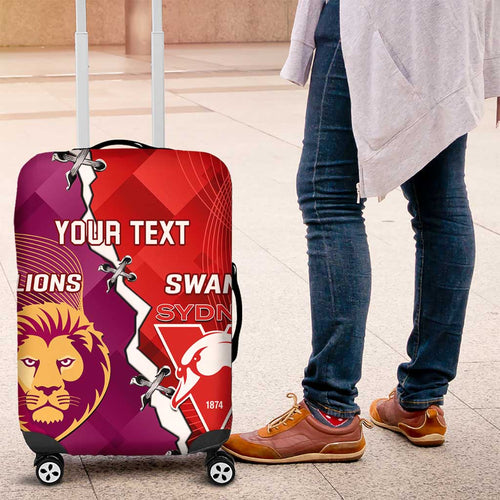 Custom Swans And Lions Football Luggage Cover 2024 Go Champions Final Dynamic Version