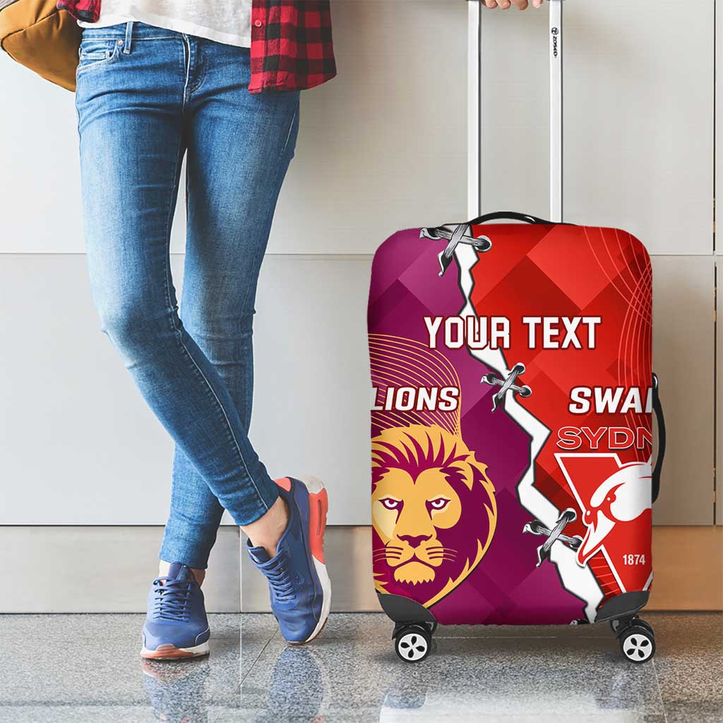 Custom Swans And Lions Football Luggage Cover 2024 Go Champions Final Dynamic Version