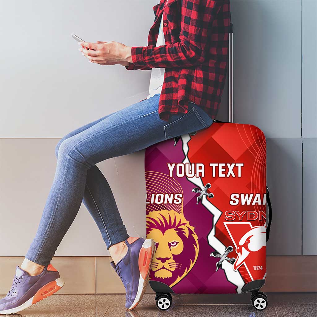 Custom Swans And Lions Football Luggage Cover 2024 Go Champions Final Dynamic Version