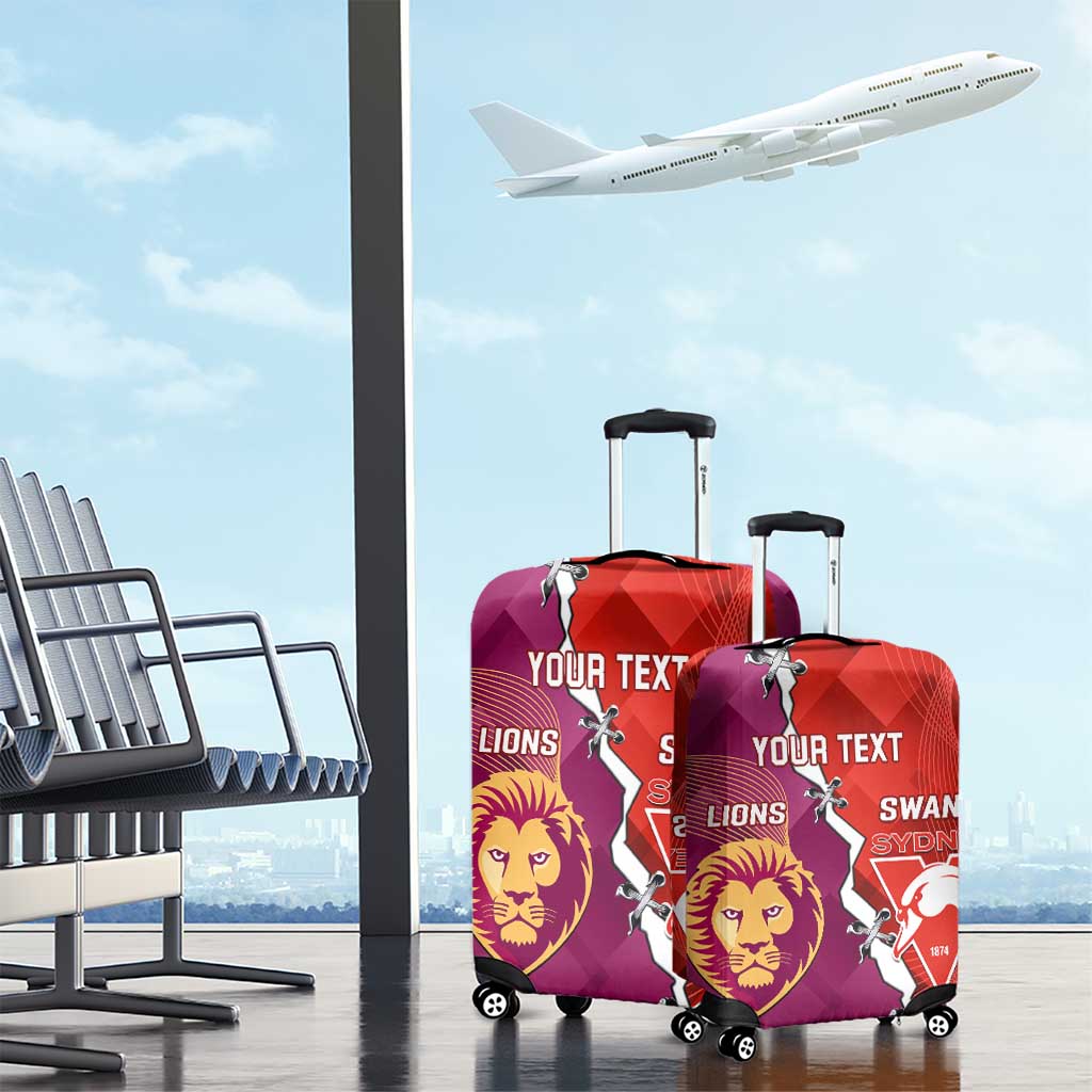 Custom Swans And Lions Football Luggage Cover 2024 Go Champions Final Dynamic Version