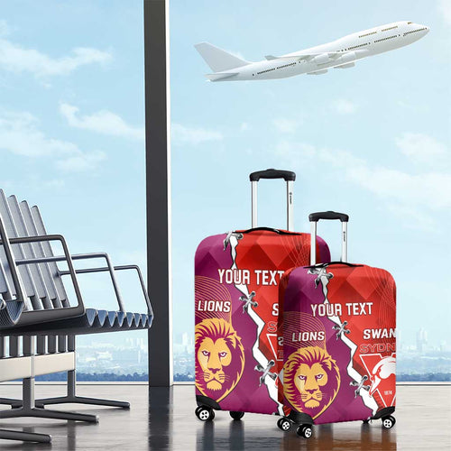 Custom Swans And Lions Football Luggage Cover 2024 Go Champions Final Dynamic Version