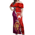 Custom Swans And Lions Football Off Shoulder Maxi Dress 2024 Go Champions Final Dynamic Version