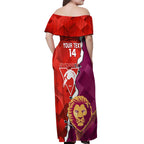 Custom Swans And Lions Football Off Shoulder Maxi Dress 2024 Go Champions Final Dynamic Version