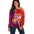 Custom Swans And Lions Football Off Shoulder Sweater 2024 Go Champions Final Dynamic Version
