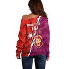 Custom Swans And Lions Football Off Shoulder Sweater 2024 Go Champions Final Dynamic Version
