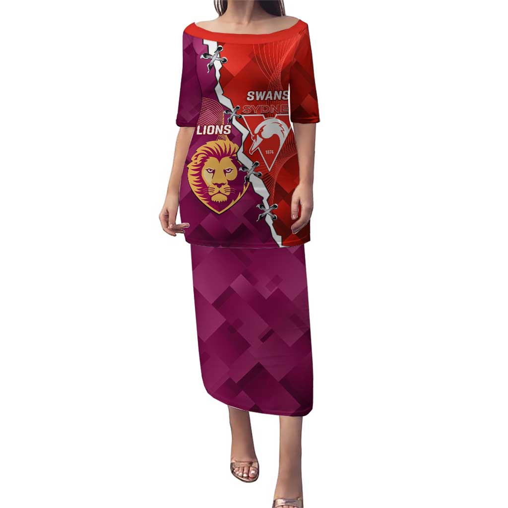 Custom Swans And Lions Football Puletasi 2024 Go Champions Final Dynamic Version