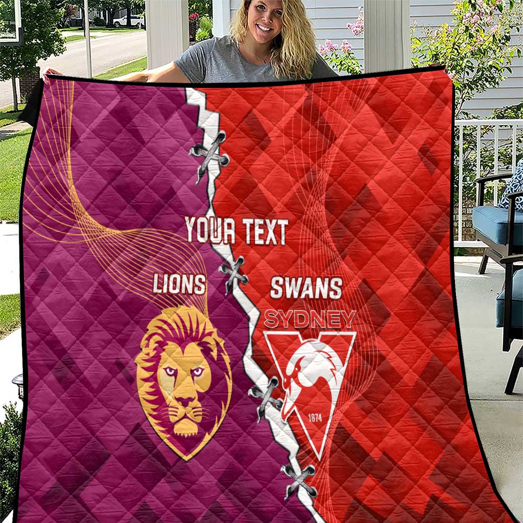 Custom Swans And Lions Football Quilt 2024 Go Champions Final Dynamic Version