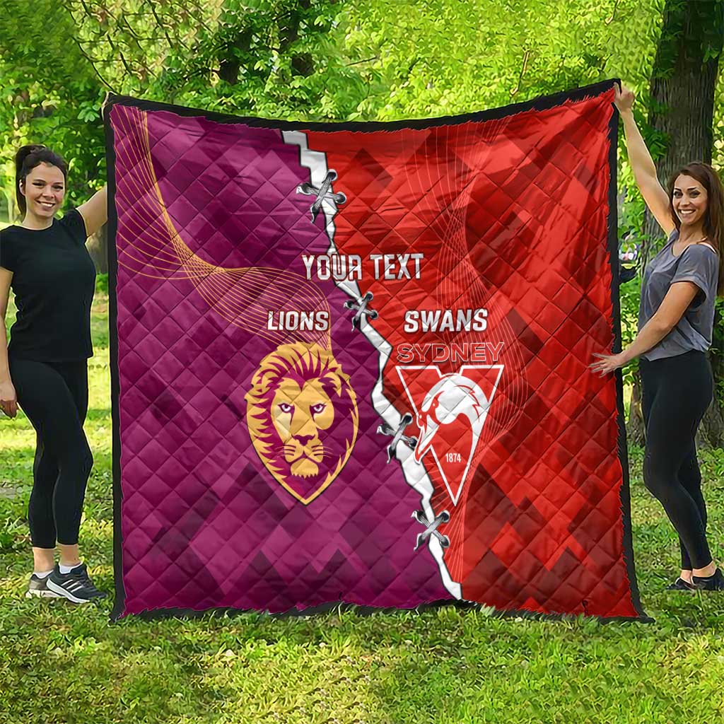 Custom Swans And Lions Football Quilt 2024 Go Champions Final Dynamic Version