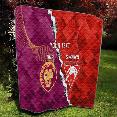 Custom Swans And Lions Football Quilt 2024 Go Champions Final Dynamic Version