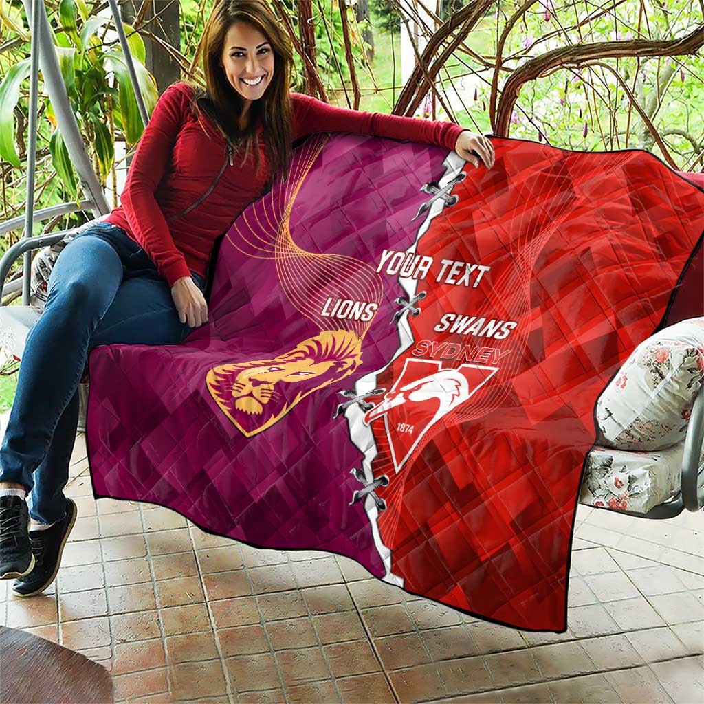 Custom Swans And Lions Football Quilt 2024 Go Champions Final Dynamic Version