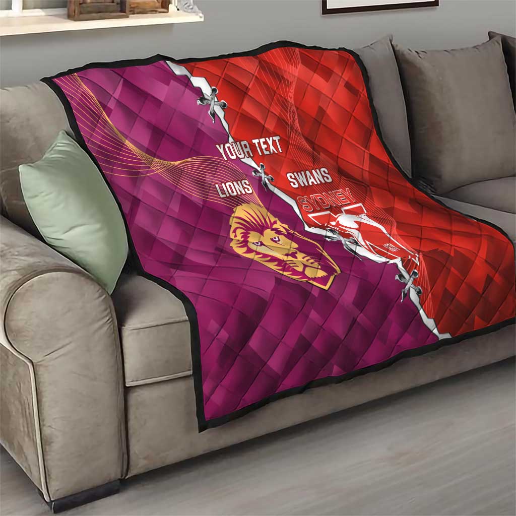 Custom Swans And Lions Football Quilt 2024 Go Champions Final Dynamic Version