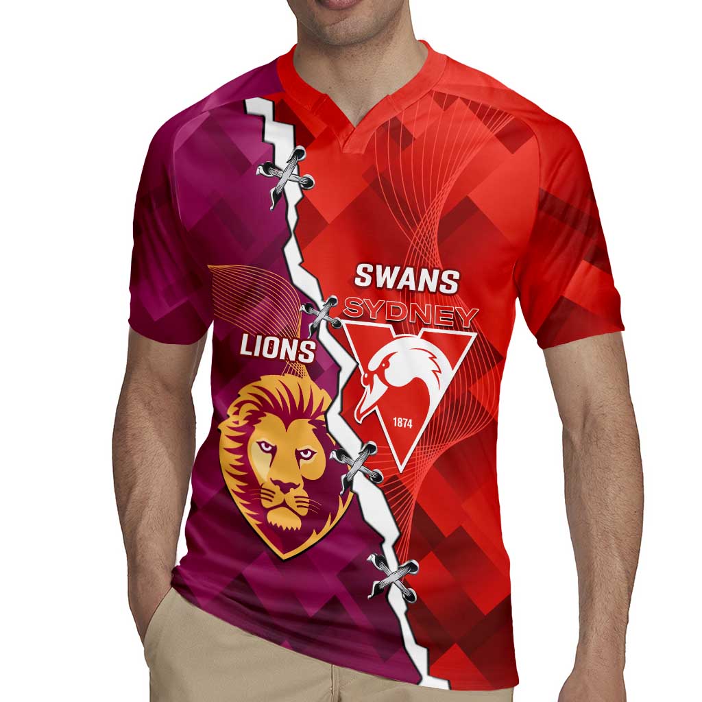 Custom Swans And Lions Football Rugby Jersey 2024 Go Champions Final Dynamic Version