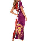 Custom Swans And Lions Football Short Sleeve Bodycon Dress 2024 Go Champions Final Dynamic Version