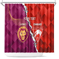 Custom Swans And Lions Football Shower Curtain 2024 Go Champions Final Dynamic Version
