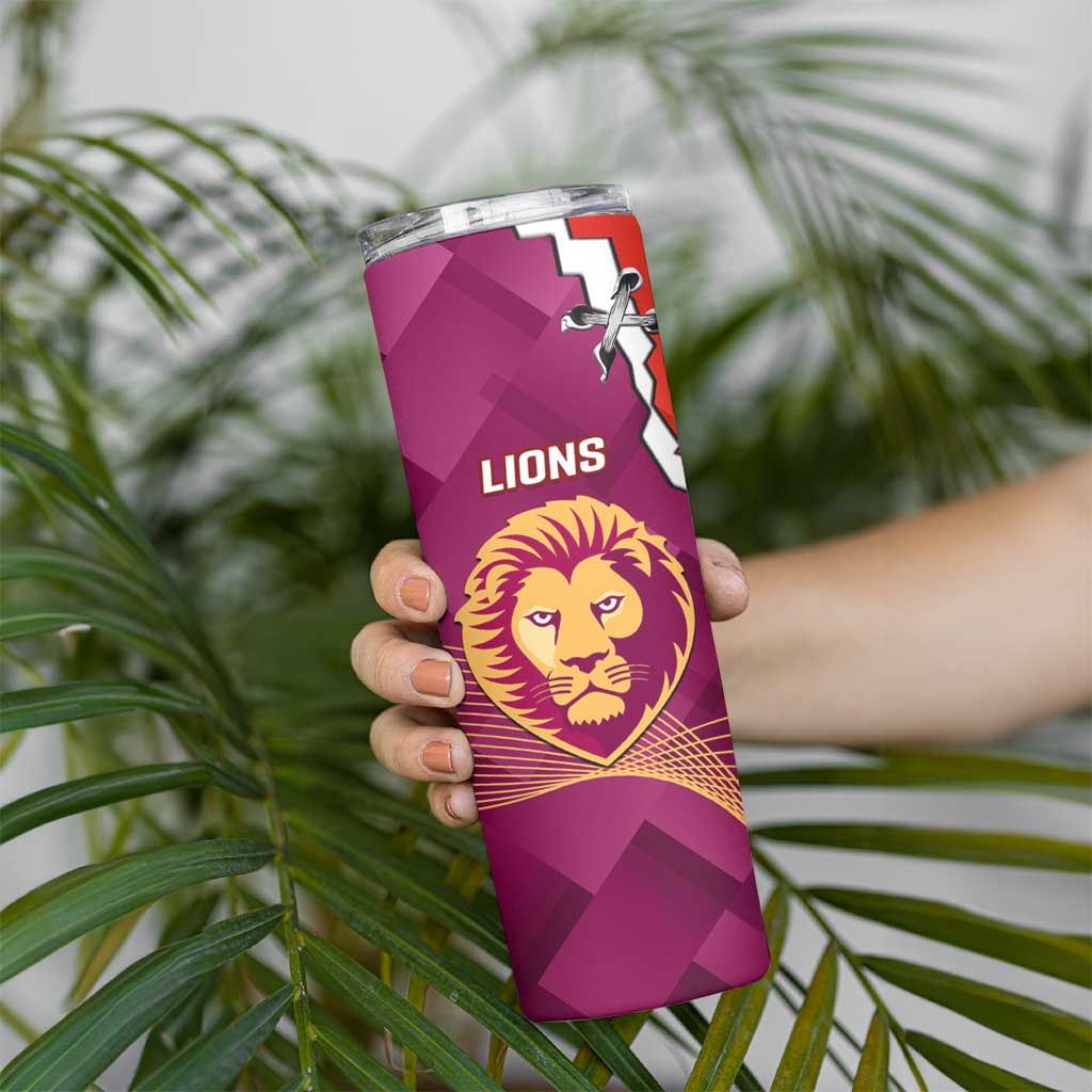 Swans And Lions Football Skinny Tumbler 2024 Go Champions Final Dynamic Version