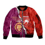 Custom Swans And Lions Football Sleeve Zip Bomber Jacket 2024 Go Champions Final Dynamic Version