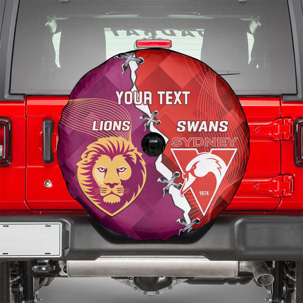 Custom Swans And Lions Football Spare Tire Cover 2024 Go Champions Final Dynamic Version