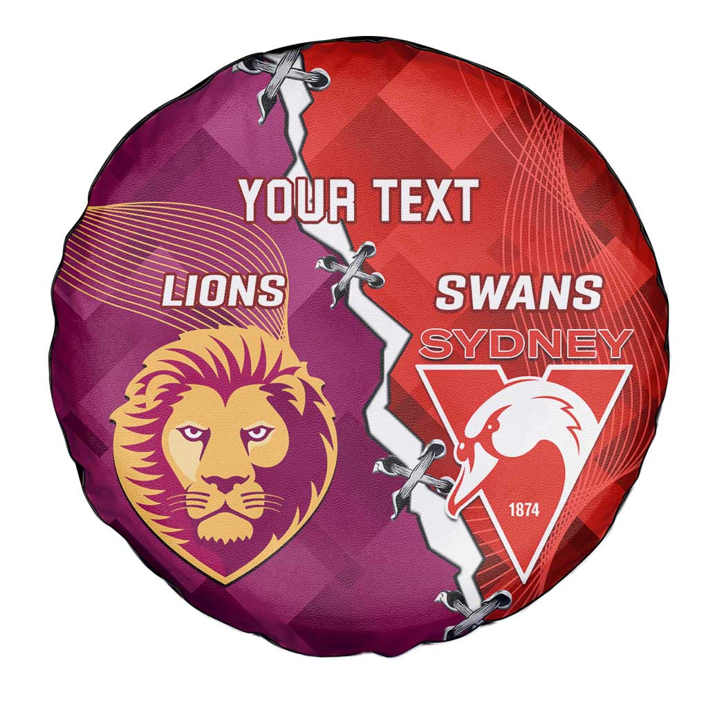 Custom Swans And Lions Football Spare Tire Cover 2024 Go Champions Final Dynamic Version