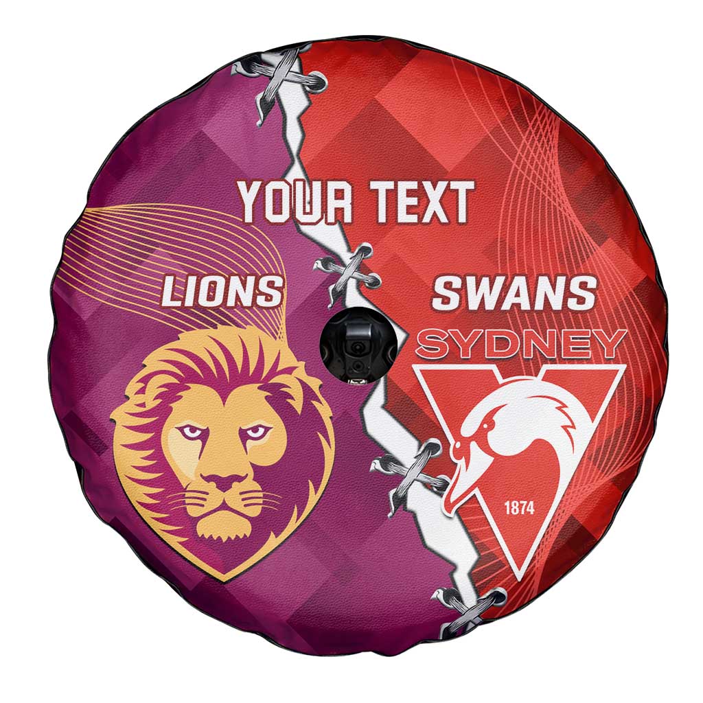 Custom Swans And Lions Football Spare Tire Cover 2024 Go Champions Final Dynamic Version