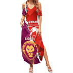 Custom Swans And Lions Football Summer Maxi Dress 2024 Go Champions Final Dynamic Version