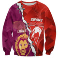 Custom Swans And Lions Football Sweatshirt 2024 Go Champions Final Dynamic Version