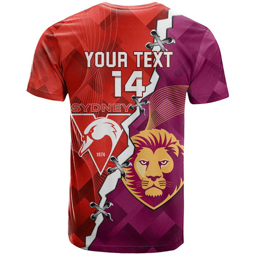 Custom Swans And Lions Football T Shirt 2024 Go Champions Final Dynamic Version