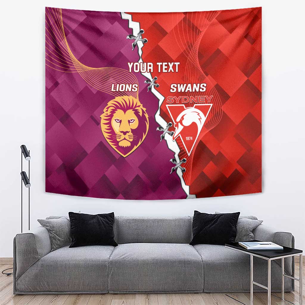 Custom Swans And Lions Football Tapestry 2024 Go Champions Final Dynamic Version