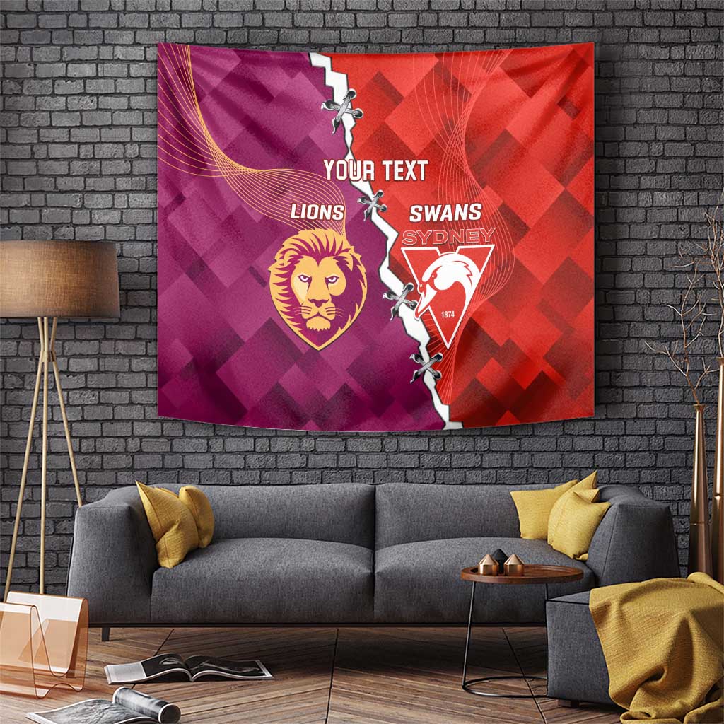 Custom Swans And Lions Football Tapestry 2024 Go Champions Final Dynamic Version